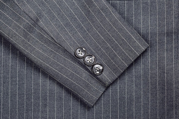 Button on Pinstripe Suit Jacket