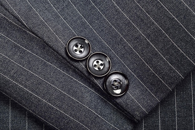 Button on Pinstripe Suit Jacket