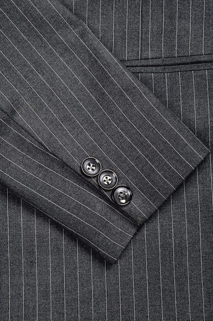 Button on Pinstripe Suit Jacket