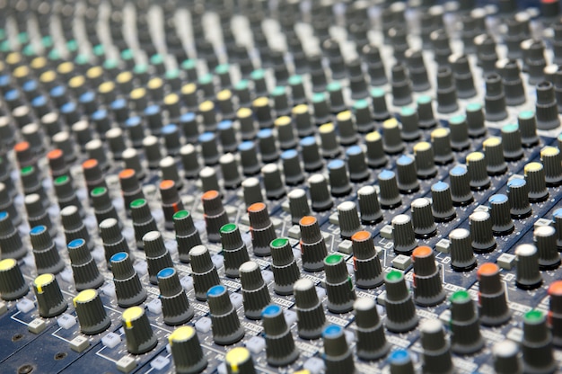 Buttons equipment for sound mixer control, sound equipment.