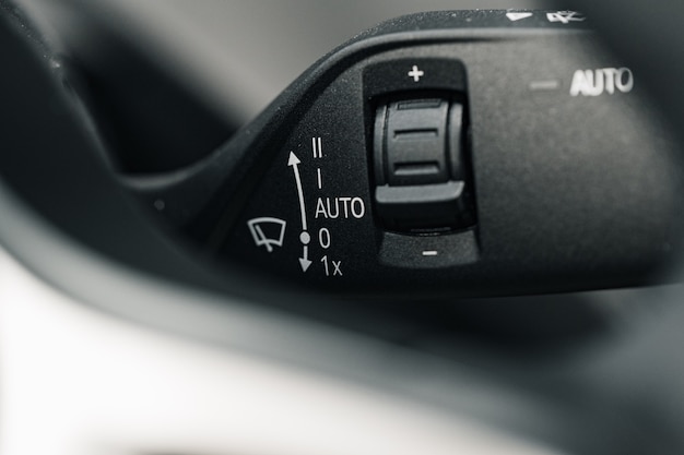 Buttons panel of the car on the dashboard