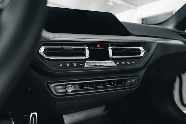 Buttons panel of the car on the dashboard