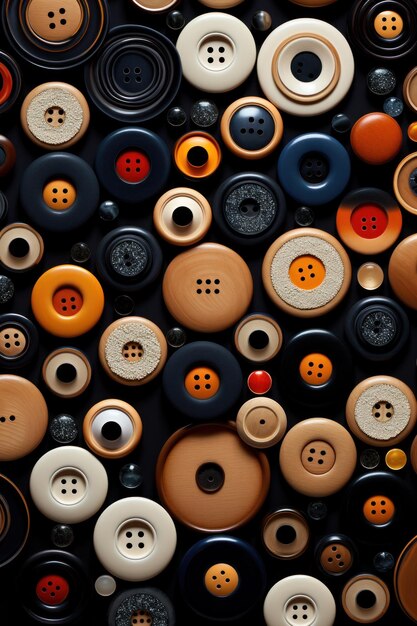 Buttons on a Table