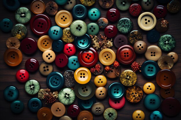 buttons with various colors Authentic Simple living