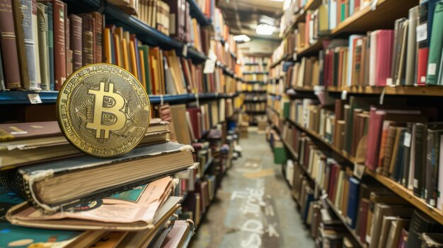 Photo buying books with cryptocurrency