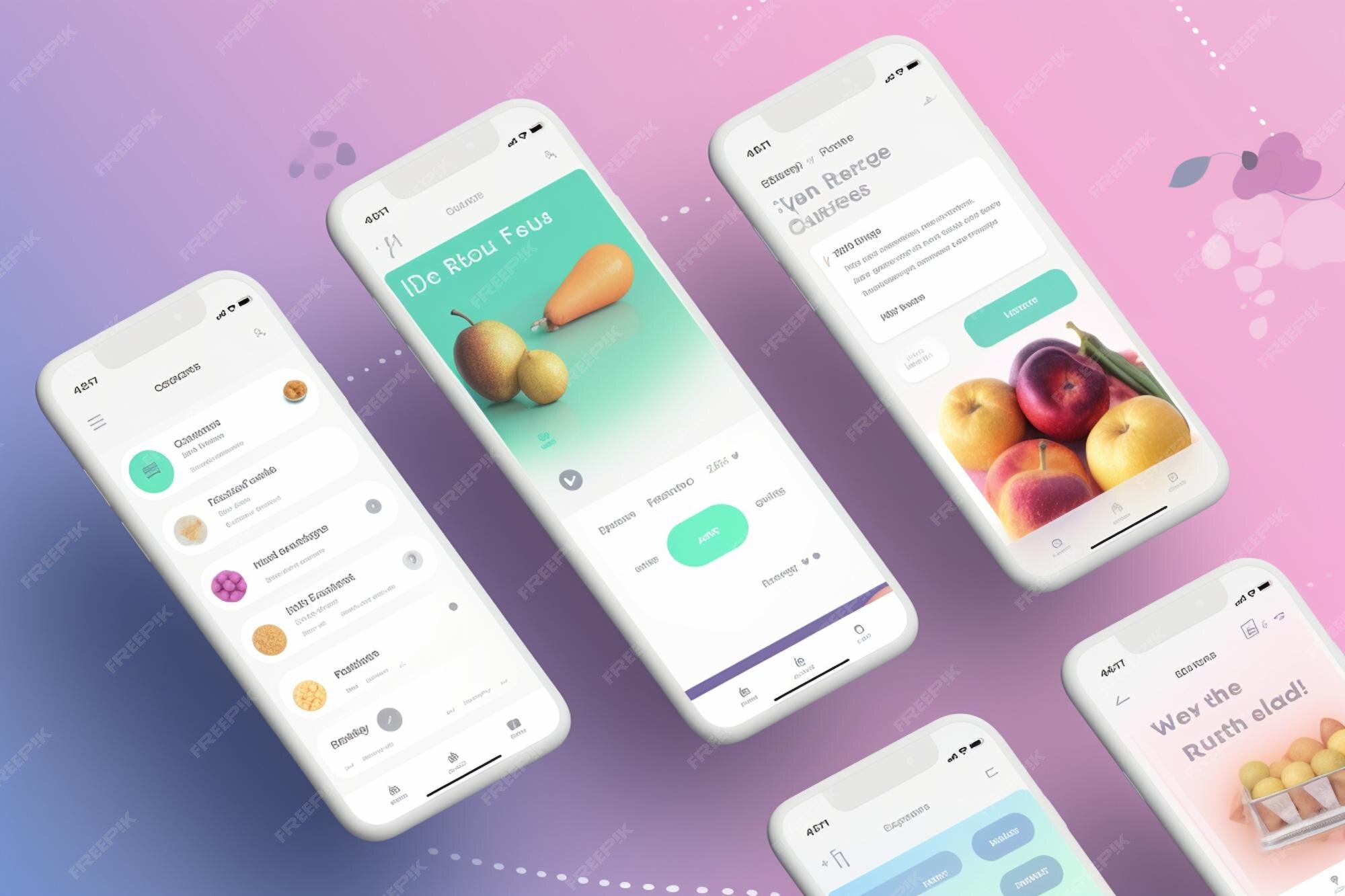 Premium Photo Buying groceries online concept mobile app and Premium Photo Buying groceries online concept mobile app and