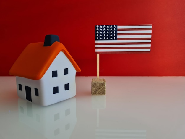Buying house or renting in America closeup
