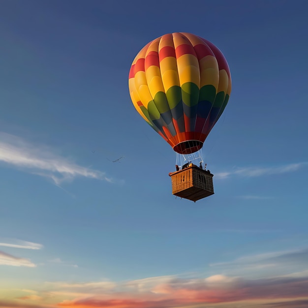 by AIA colorful balloon floating freely in the sky gnearated by AI