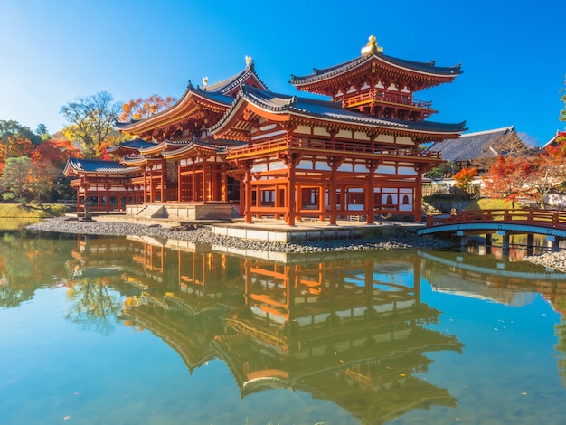 byodoin temple, the world heritage in kyoto-japan.