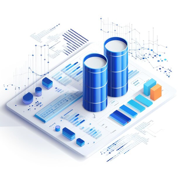 ByteLab Designing and Executing a Blue Data Binary System with White Background