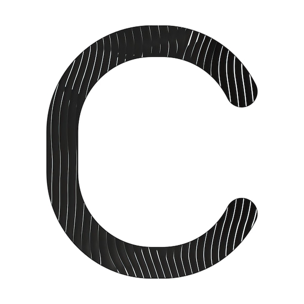 c アイコン 黒と白の線のテクスチャー