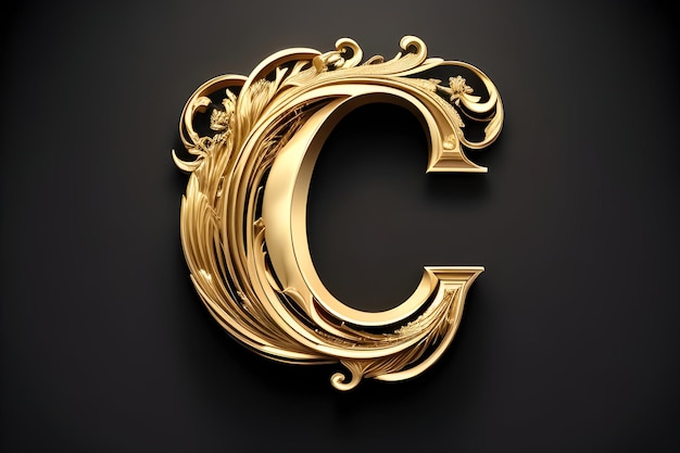 C Letter Alphabet C Logo Tekst Merkidentiteit Minimaal C logo