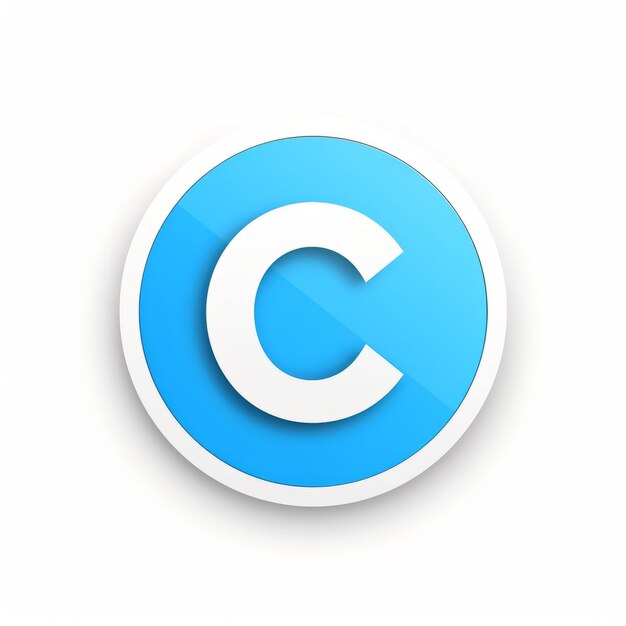 C Vector Icon A Minimalistic Design on a Clean White Background