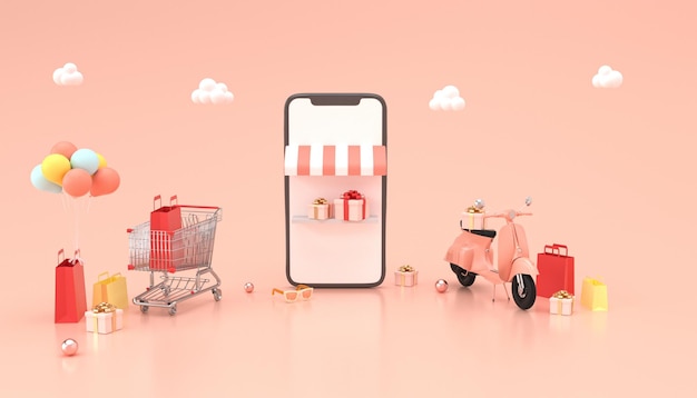 c4d cartoon scene