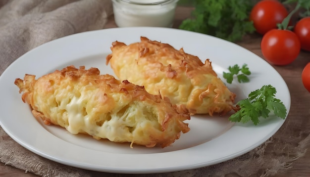 cabbage in batter baked with cheese