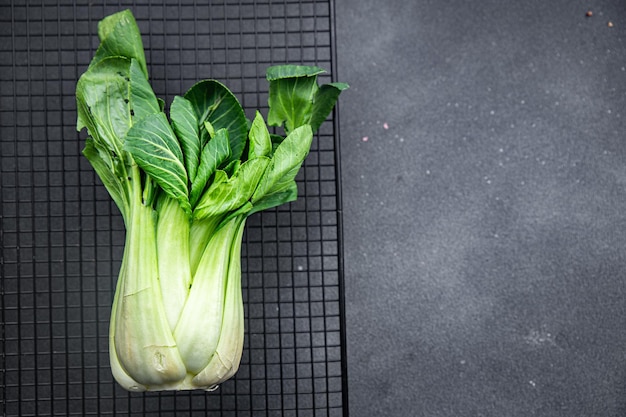 cabbage bok choy or pak choy raw vegetable fresh healthy meal food snack on the table copy space