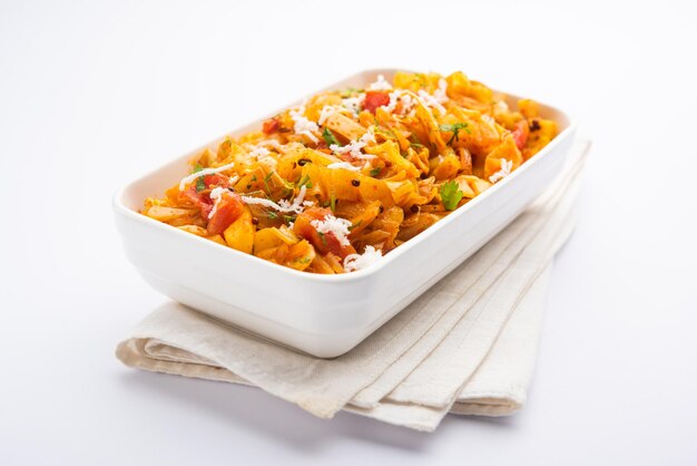 Curried Cabbage with Chorizo (Patta Gobi with Chorizo)