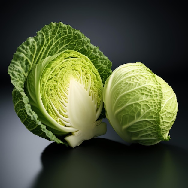 Cabbage Cut in Half