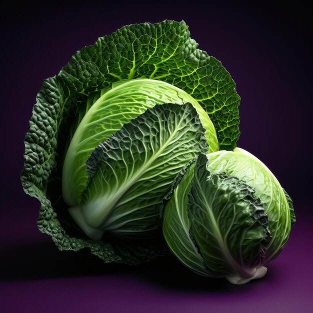 Cabbage Cut in Half