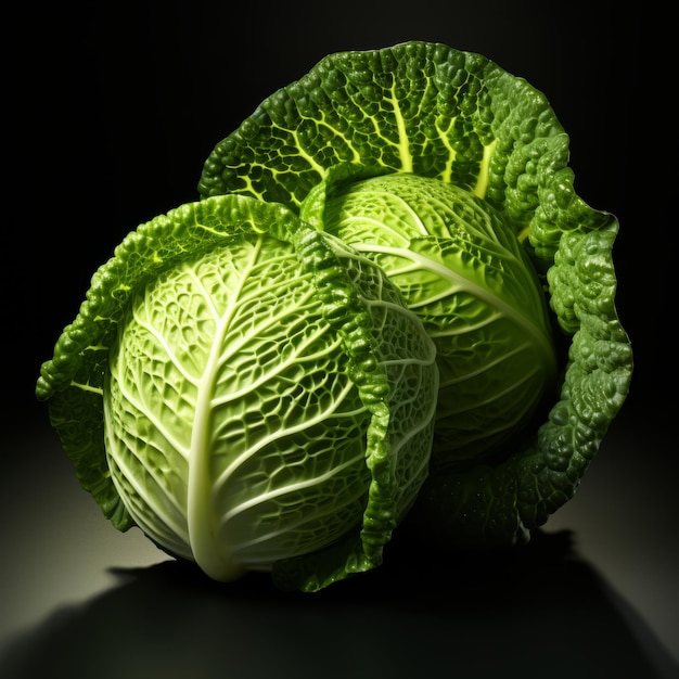 Cabbage Cut in Half