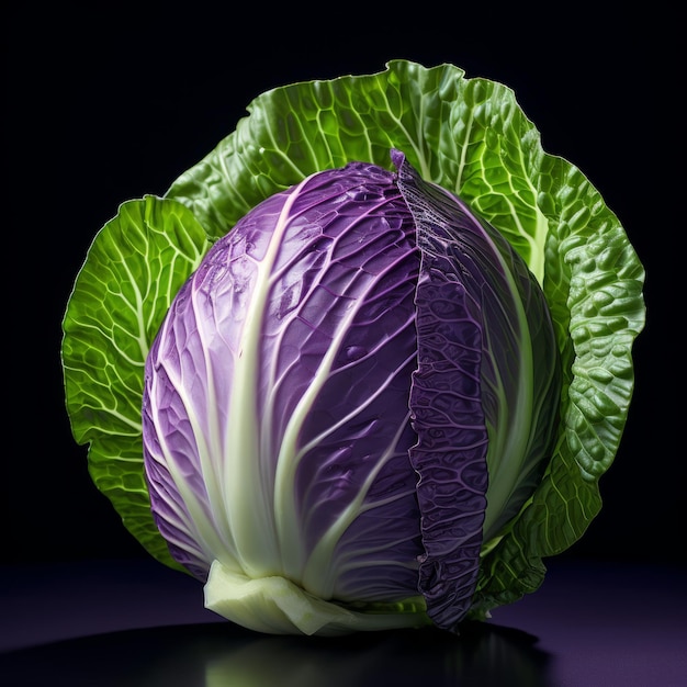 Cabbage Cut in Half