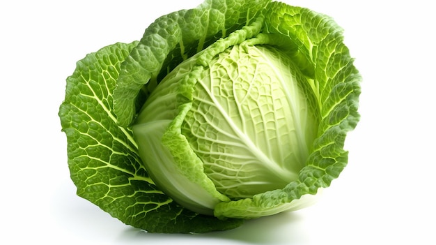 Cabbage fresh vegetable green walmart juicing white background picture Ai generated art