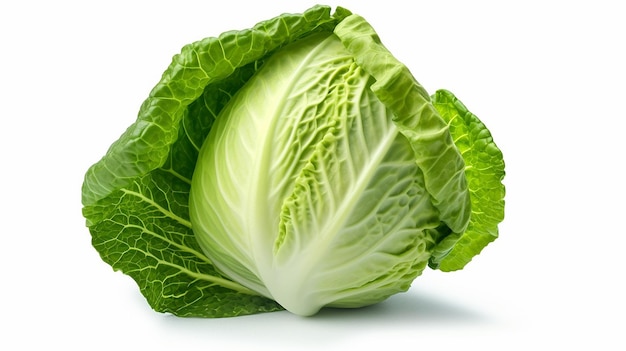 Cabbage fresh vegetable green walmart juicing white background picture Ai generated art