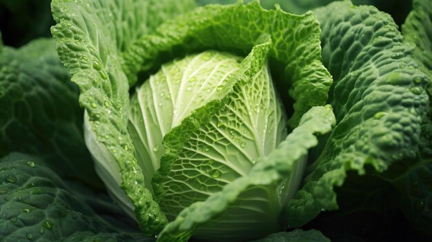 Cabbage Isolated Black Background Food Photography