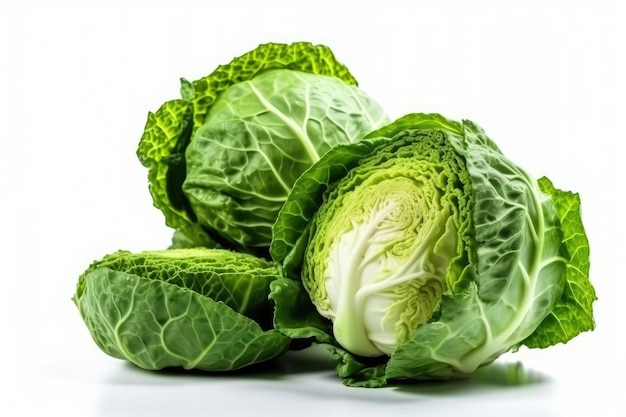 Cabbage isolated on white background Generative AI