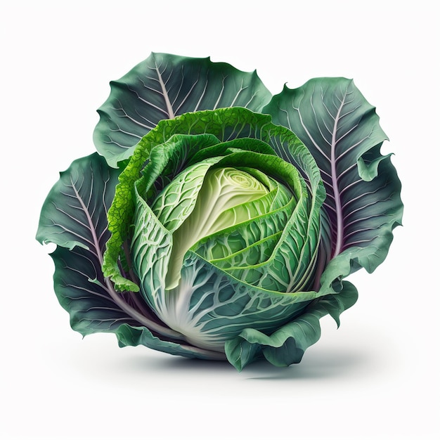 cabbage isolated on white background illustration images