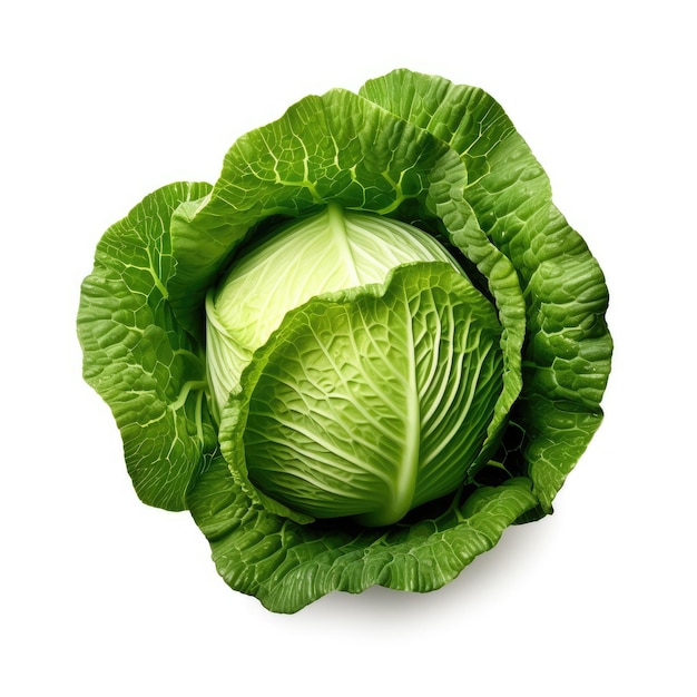 Cabbage Isolated on White Background