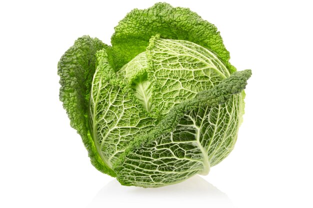 Photo cabbage isolated on white clipping path included