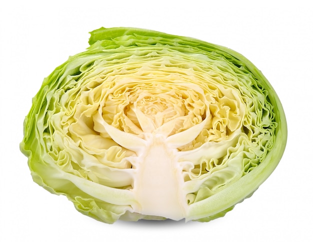 Cabbage isolated on white clipping path