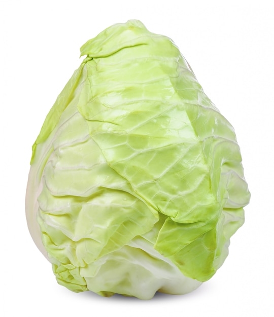 Cabbage isolated on white clipping path