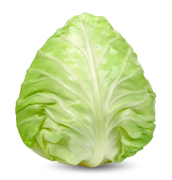 Cabbage isolated on white with clipping path