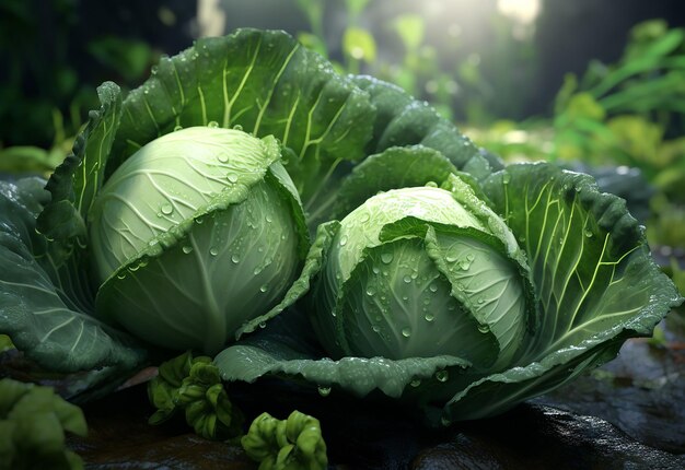 Cabbage Landscape Background