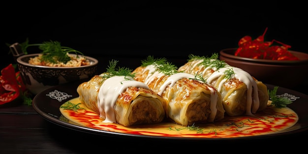 Cabbage Rolls with Mashed Potatoes Cabbage Rolls Stuffed with Ground Meat and Rice