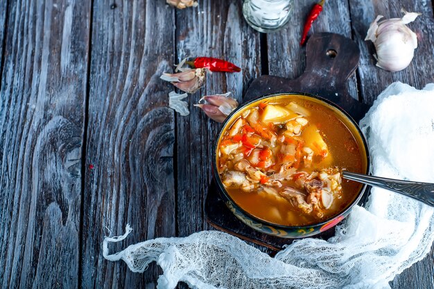 Cabbage soup with sour cream