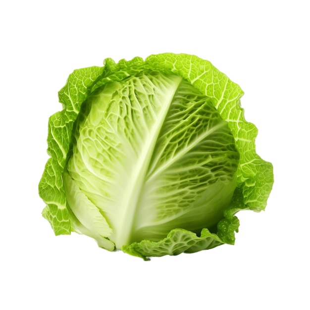 Cabbage vegetable ingredient isolated on a transparent background generative ai