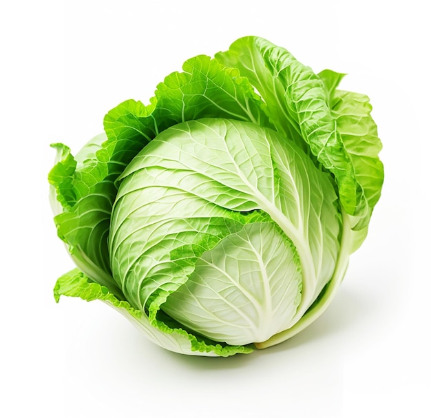 cabbage vegetable ingredient isolated on white background cutout