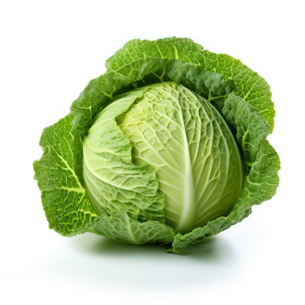 Cabbage vegetables isolated on white background