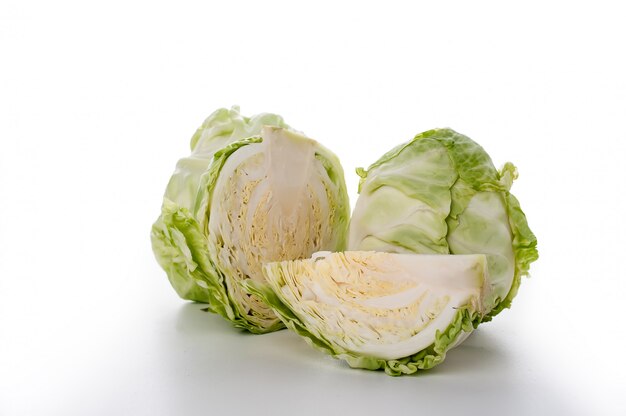 Cabbage on white background