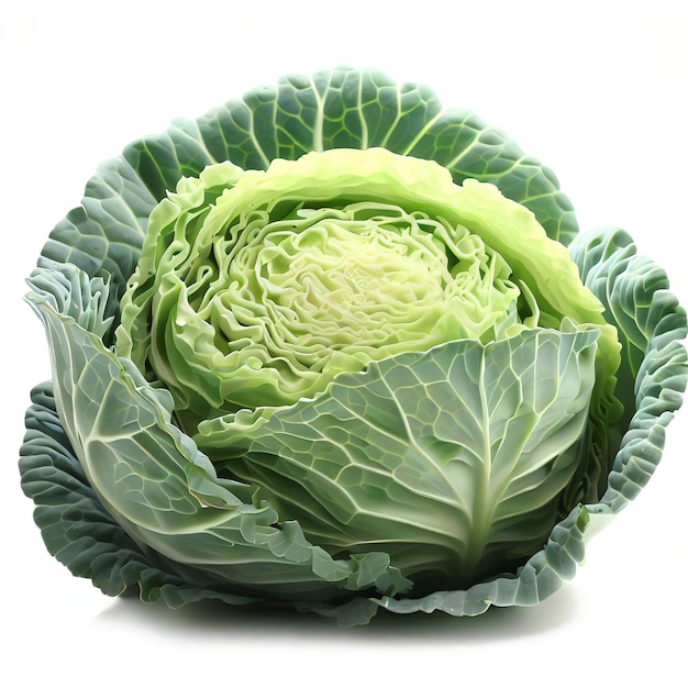 Cabbage on a white background