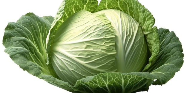 cabbage with nice shape and color isolated on white background