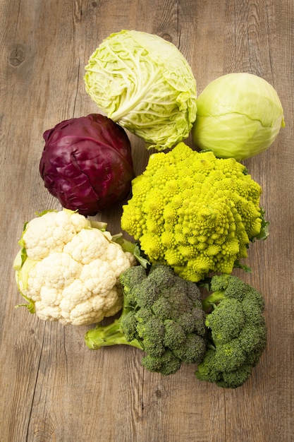 Cabbage on wooden 