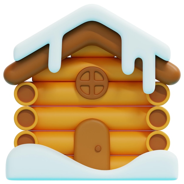 Photo cabin 3d render icon illustration