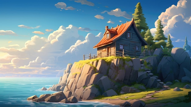 A Cabin on the cliff