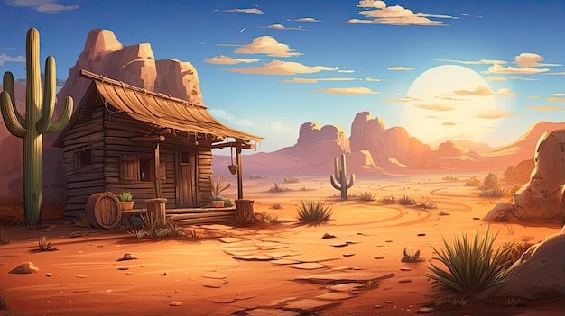 砂漠の小屋
