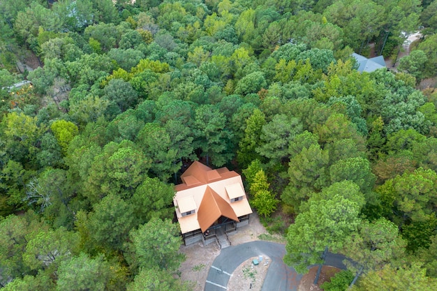 Cabin in the forest in Broken Bow Oklahoma USA