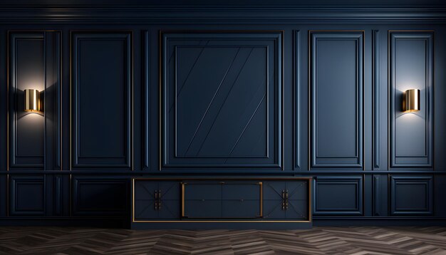 cabinets for tv in a room dark blue walls